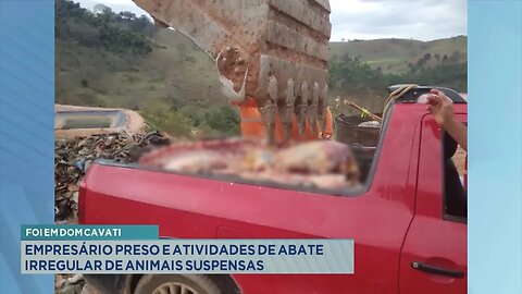 Foi em Dom Cavati: Empresário preso e atividades de abate irregular de animais suspensas.