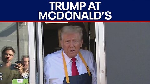 President Donald Trump Mans the French Fries at McDonalds