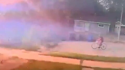 Bicyclist Crashes Into Tree That Falls In Front Of Him During A Storm In Milwaukee