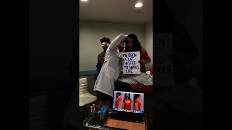 SHE GOT DOUBLE D’S TO SURPRISE HER MILITARY HUSBAND!!