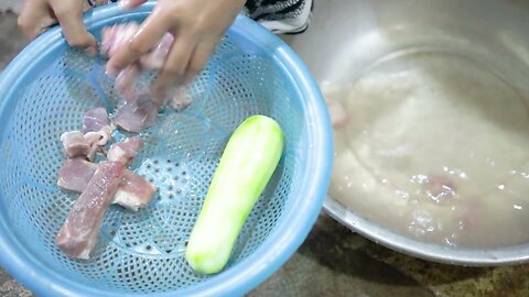 Hot Girl cooking Winter Melon with Pork Rib recipes
