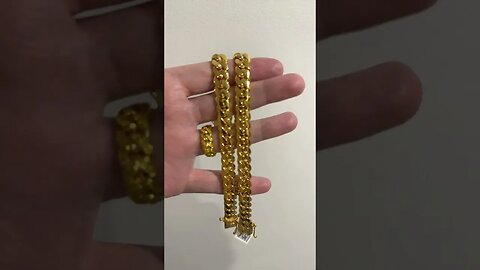 14k Vs 10k Yellow Gold Miami Cuban Links, Does it really look that different? 😳 #shorts