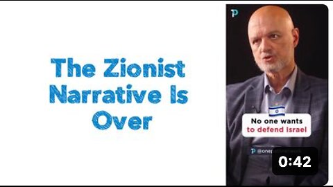 The Zionist Narrative Is Over
