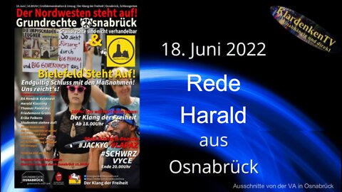 ➡️ Rede von Harald 💥 IMPRESSIONEN von der Veranstaltung in Osnabrück am 18.06.2022