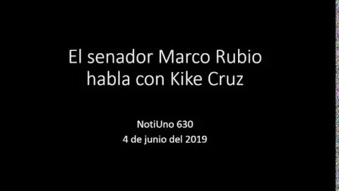 Rubio Habla con Kike Cruz de NotiUno 630 San Juan, Puerto Rico