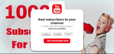 get up 5000 free YouTube subscribers by one step