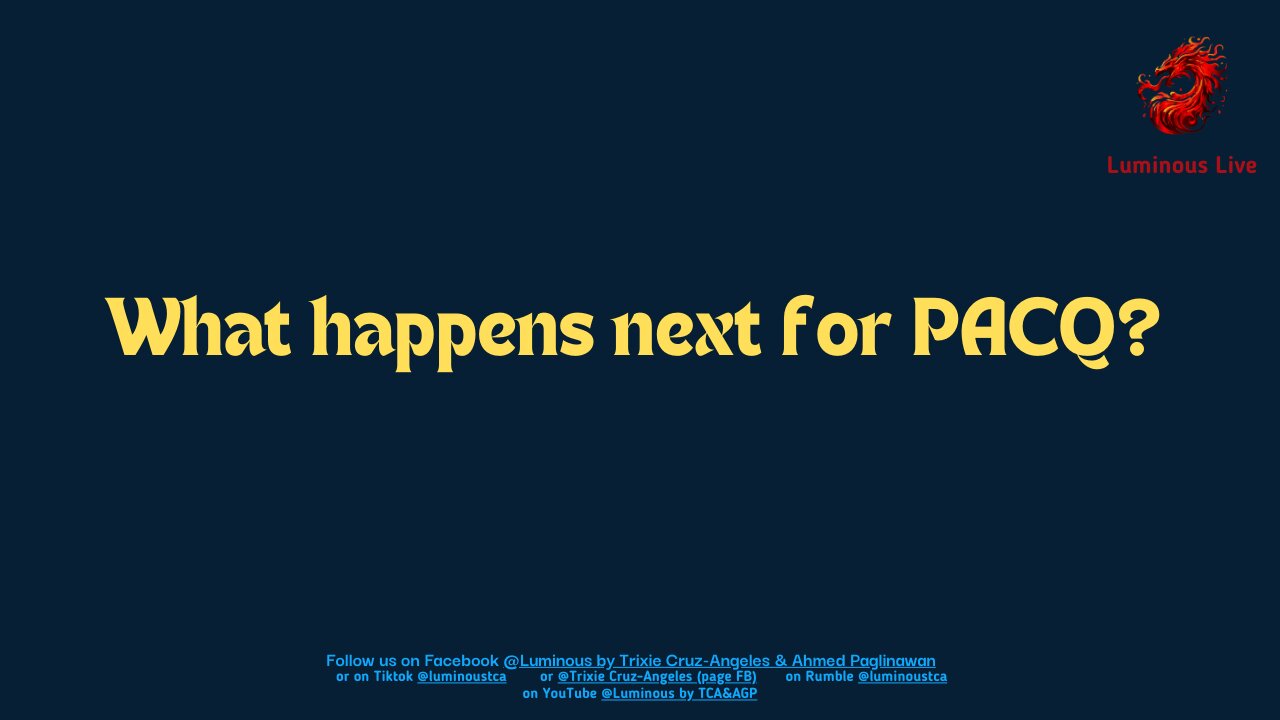 What happens next for PACQ?