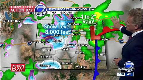 Spring storm bring heavy snow to the Colorado high country and rain to the plains