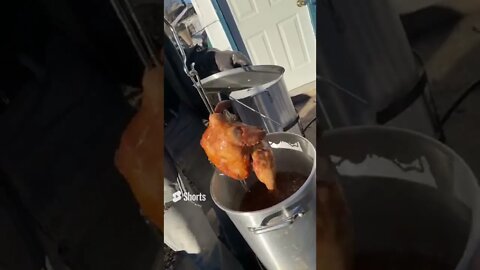 Turkey in the Turkey Fryer