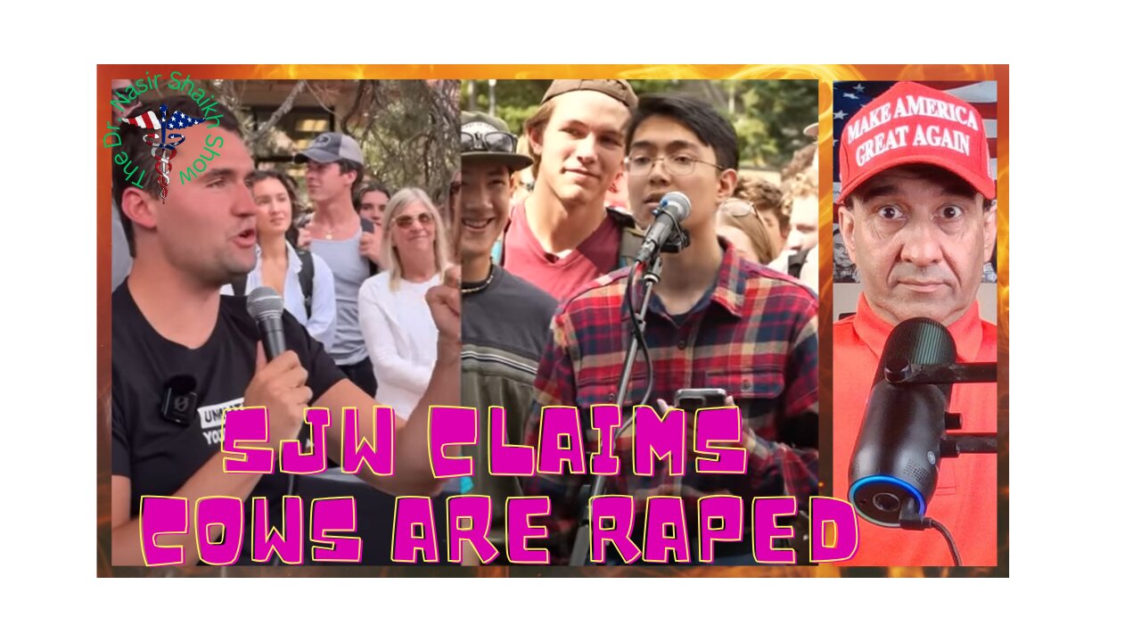 Charlie Kirk's Mind BLOWN By SJW Student's "Cows Are Raped" For Their Milk Argument