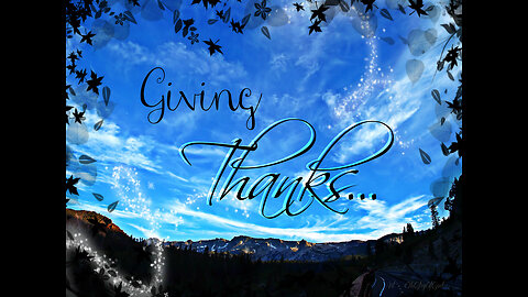 Giving Thanks of God