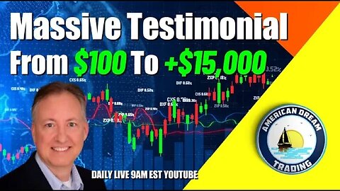 Massive Testimonial - From $100 To +$15,000 Stock Market Success Story