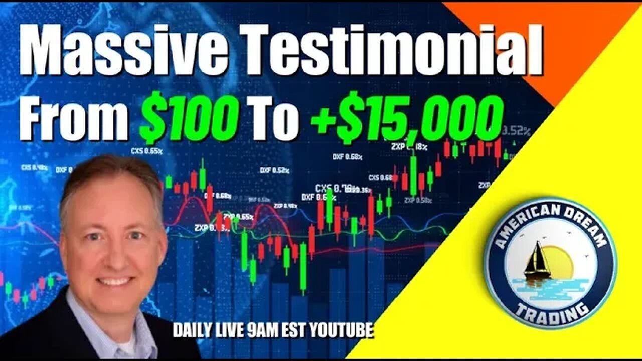 Massive Testimonial - From $100 To +$15,000 Stock Market Success Story