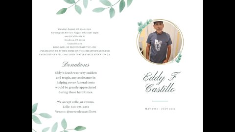 Veteran Flag ceremony RIP Eddy F Castillo