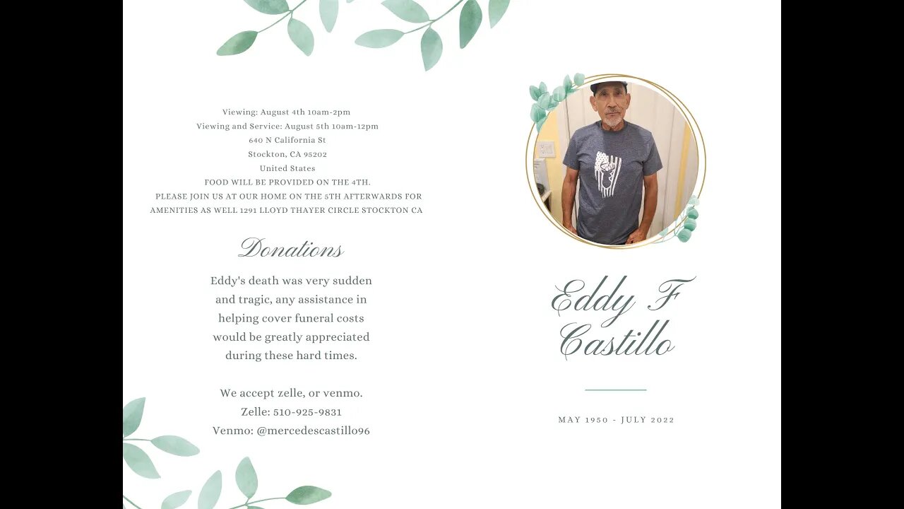 Veteran Flag ceremony RIP Eddy F Castillo