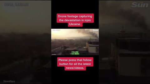 Ukraine: Drone footage of the destruction is horrifying. #shorts