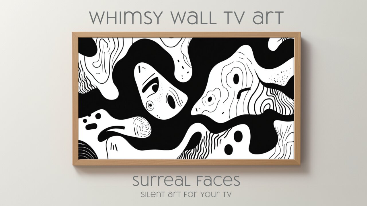 Surreal Faces: Silent Art for Your TV | Abstract Whimsy