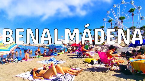 Benalmadena Beach Walk Spain 🇪🇸 Andalucia 4K Costa del Sol
