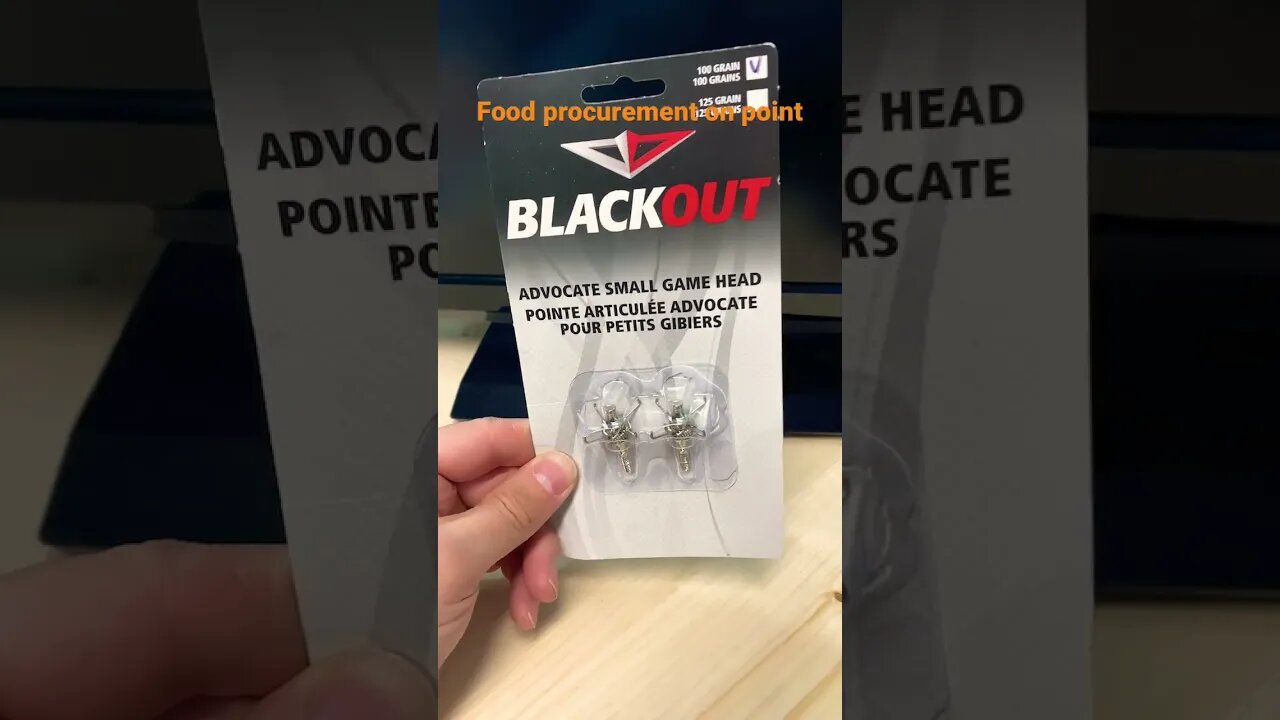 New arrow heads for small to medium size game when stealth is the name of the game!