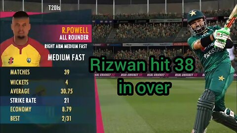 Rizwan hit 38 runs in over | Real cricket 22 Gameplay ❤️|Android Gameplay