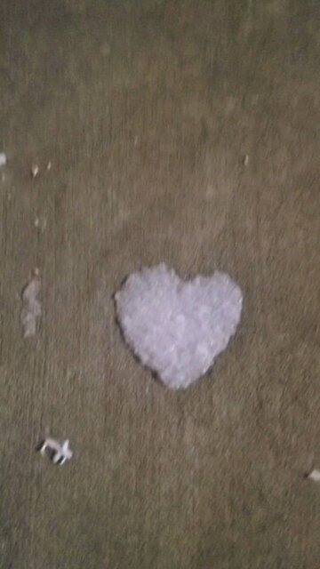 Valentines Snow Heart (naturally occurring)