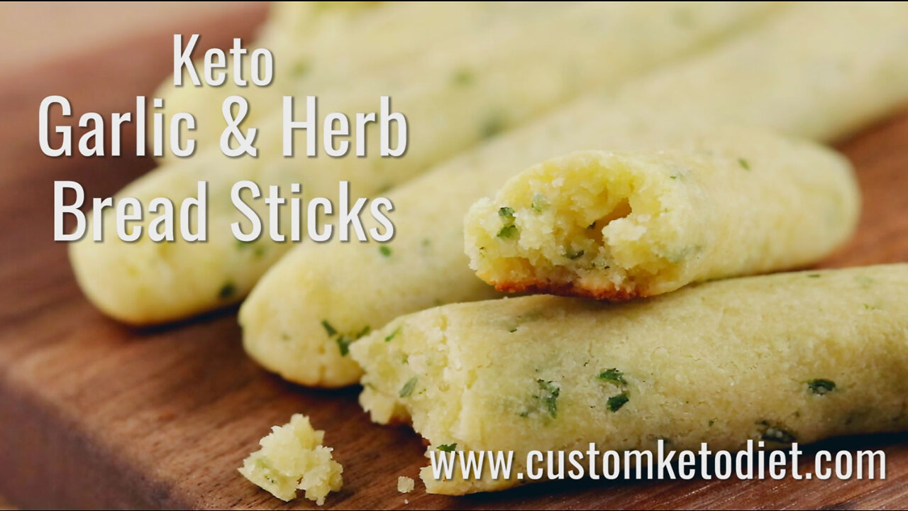 Keto Garlic & Herb Bread Sticks