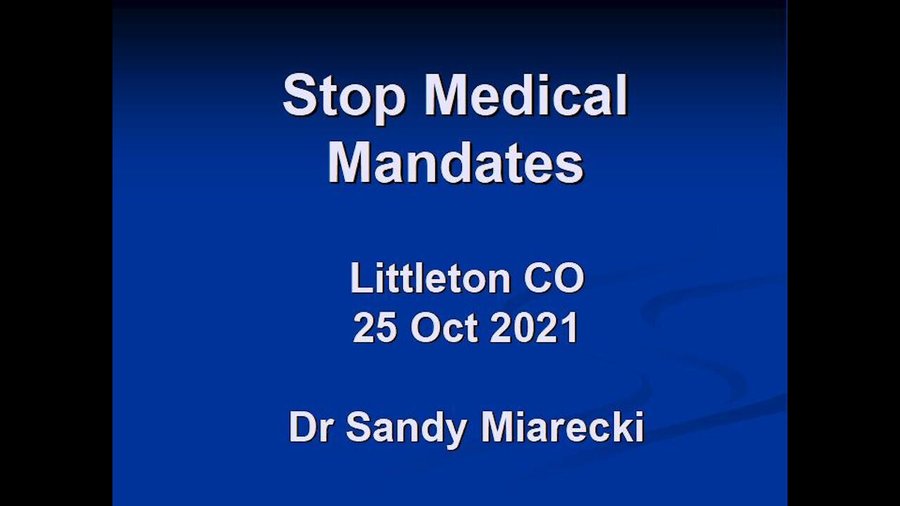 Stop Medical Mandates part 1