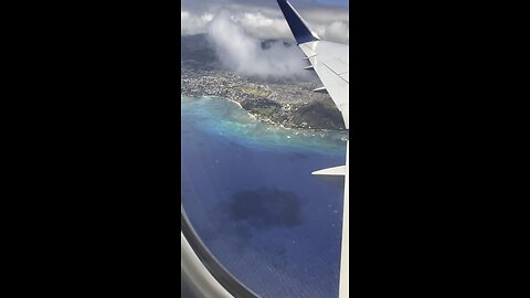Flying over Waikiki Beach