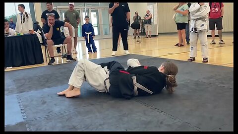 Addisons 1st match (girl vs boy) Cornhusker State Games @PremierCombatCenterOmaha #bjj #jujitsu