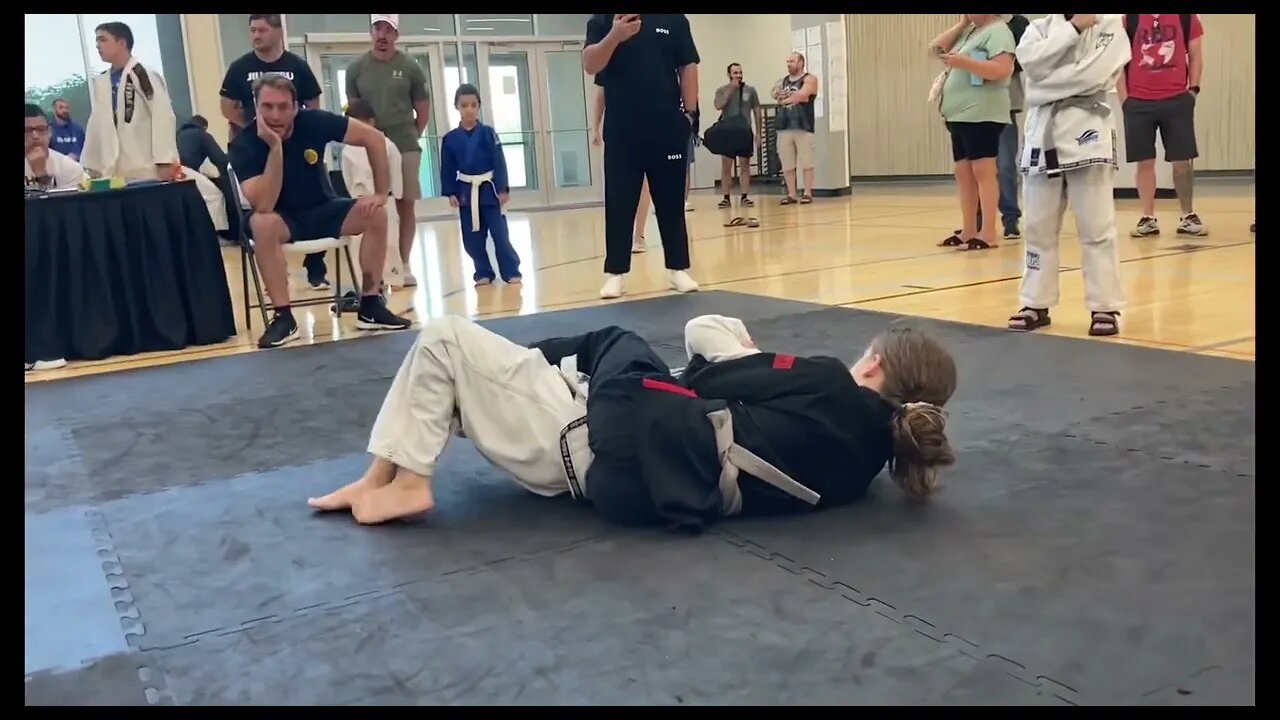 Addisons 1st match (girl vs boy) Cornhusker State Games @PremierCombatCenterOmaha #bjj #jujitsu