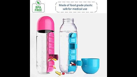 Water Bottle with Pill Holder