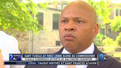 Gary Tuggle at first crime scene as Commissioner