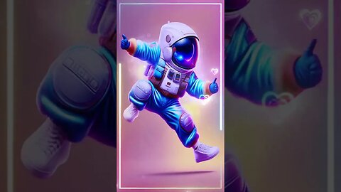 Funny Dancing Astronaut, Cute Music Video #shorts