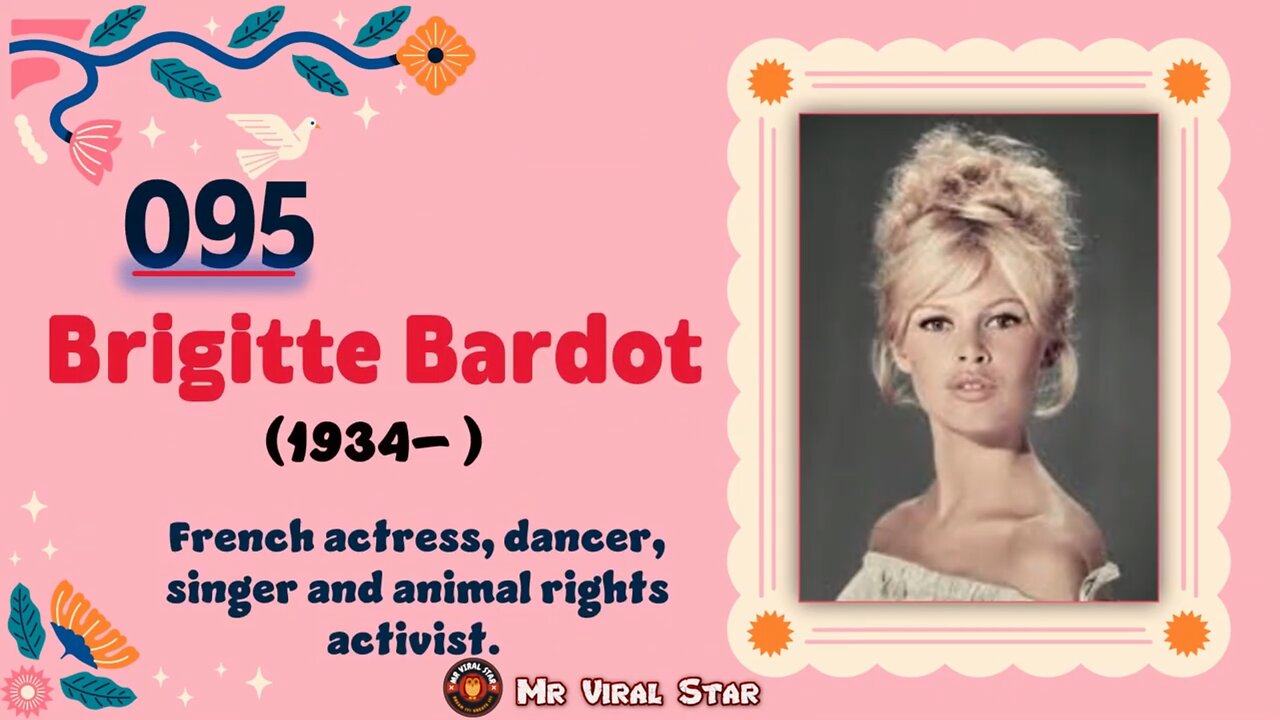 Brigitte Bardot (1934– )| TOP 150 Women That CHANGED THE WORLD | Short Biography