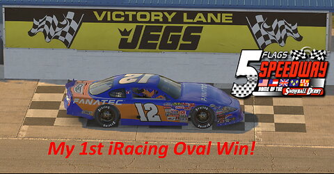 My 1st iRacing oval win - Late Model Tour - 5 Flags Speedway