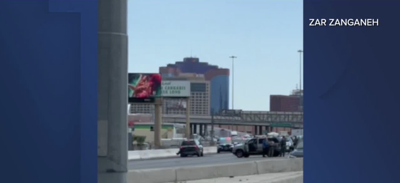 Suspect died from 'self-inflicted gunshot wound' after I-15 crash, Las Vegas police say