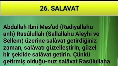 SALAVAT-I ŞERİFELER (26. SALAVAT -sesli)