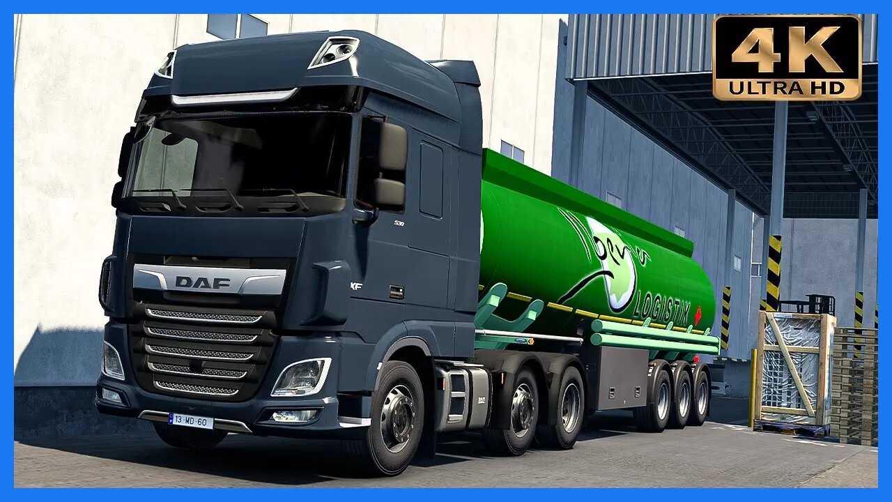 Transporting GASOLINE with DAF XF 530 | Euro Truck Simulator 2 “4K” Gameplay