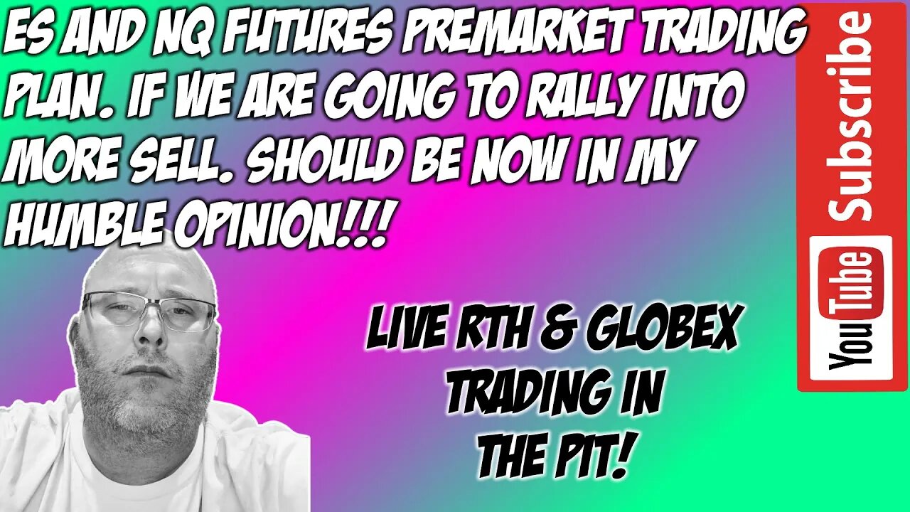 Rally Into More Sell??? ES NQ Premarket Plan - The Pit Futures Trading Group