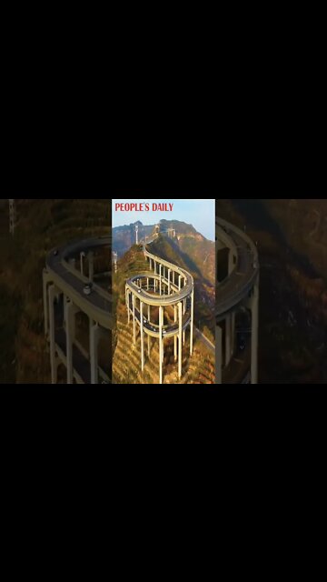 Tianlongshan highway in China... #shorts #clips #shortsfeed #trendingnow