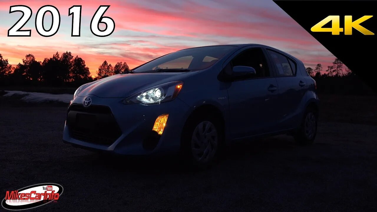 AT NIGHT: 2016 Toyota Prius C One - Interior and Exterior Lighting in 4K