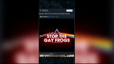 Save The Frogs - Alex Jones on X