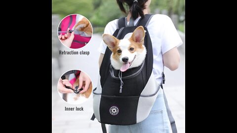 Portable Travel Backpack Outdoor Dog Carrier Bag Travel Set