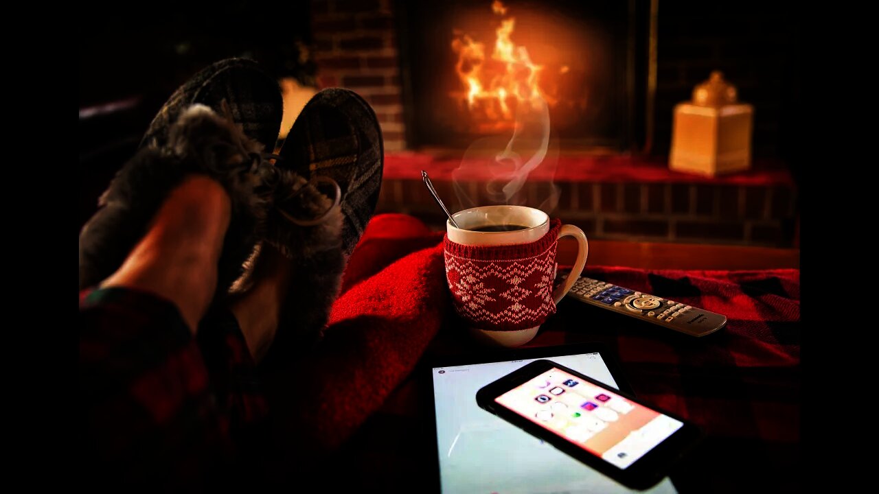 1hr relaxing fireplace white sound