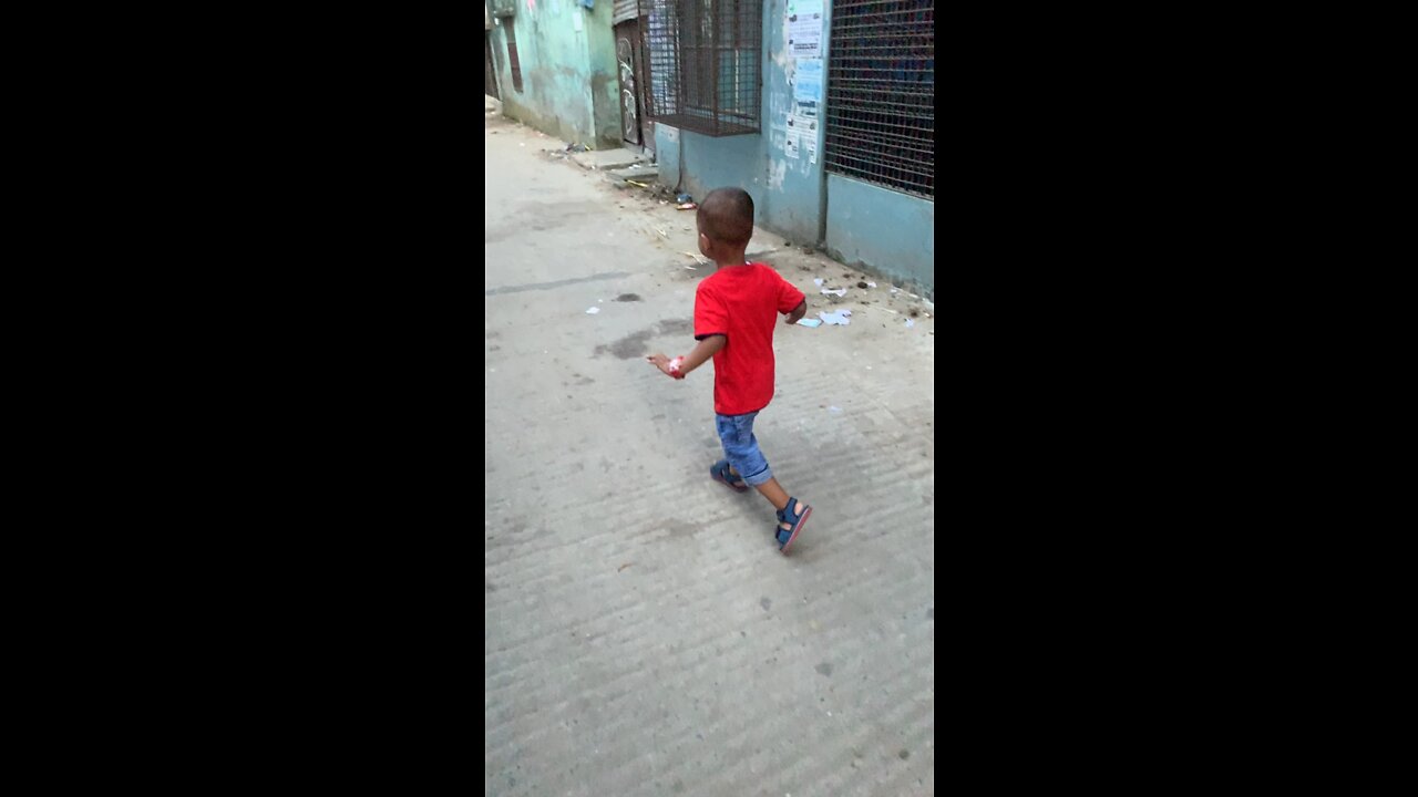 Kids running with joy