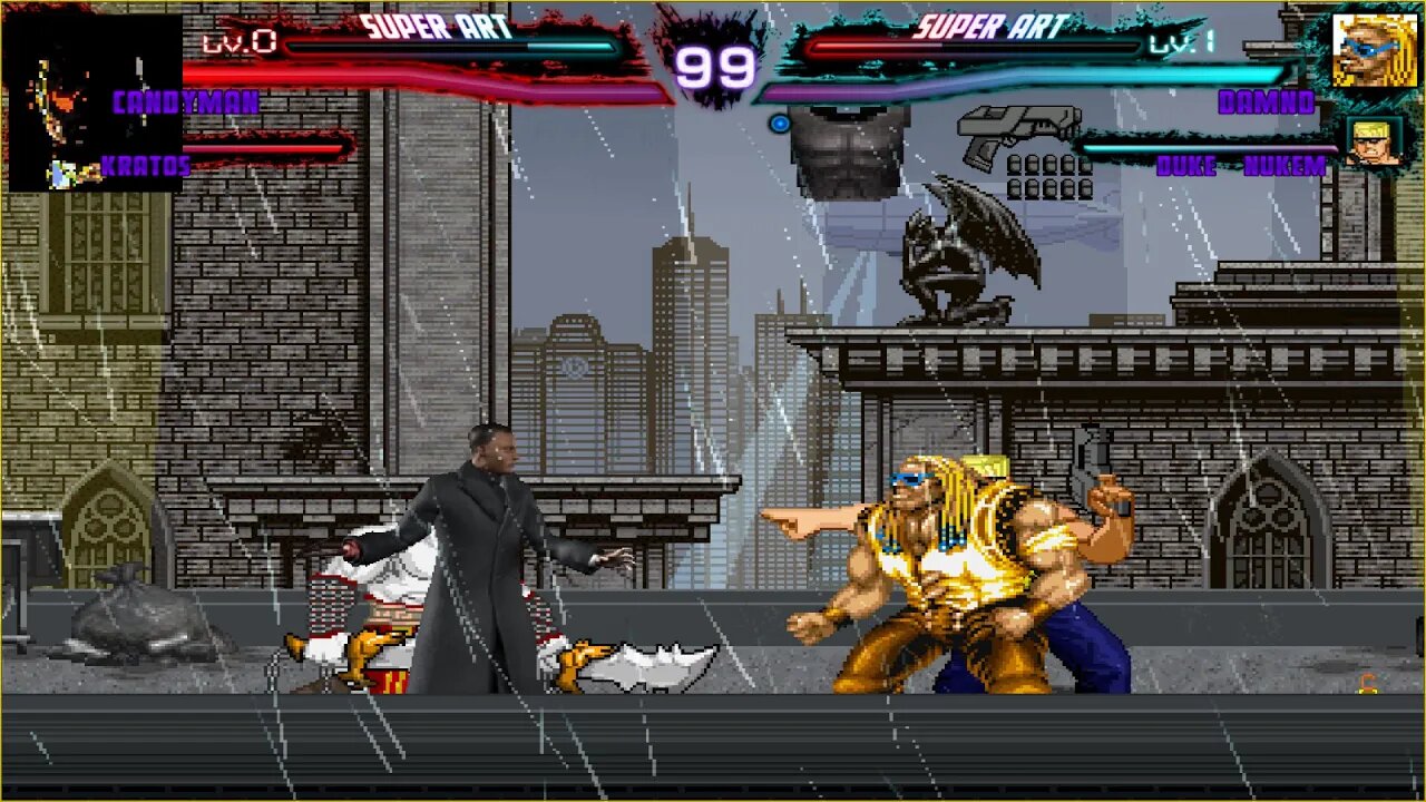 Mugen: Candy Man/Kratos vs Duke Nukem/Damnd