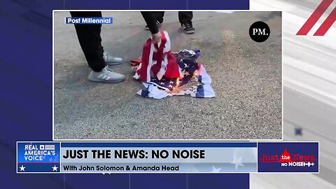 Ben Bergquam assaulted by far-left DNC protestors after he tried to stop burning of American flag