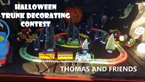 We got 2nd place! Trunk Decoration Contest - Thomas the train - Trunk or Treat