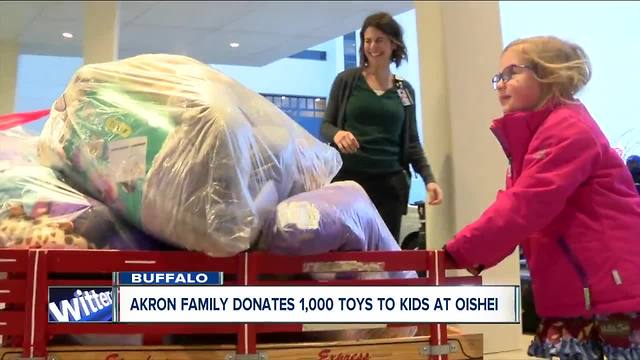 Akron family donates 1,000 toys to kids at Oishei