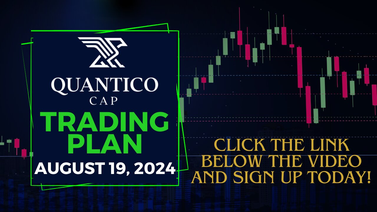 QuanticoCap TradingPlan - 19 August 2024 | Make Money Online Day Trading Nasdaq